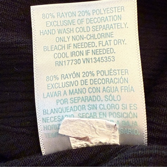 Kona Sol Black Swim Cover-Up palm leaf sheer maxi length - Picture 6 of 11